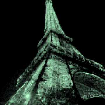 eiffel tower styled in casio watch camera
