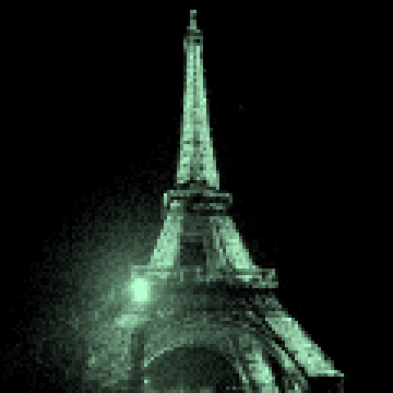 eiffel tower styled in casio watch camera